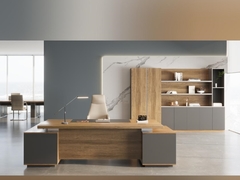 Couleur noyer Directeur moderne Bureau Meubles commerciaux