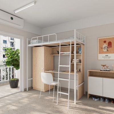acheter 2000 x 900 x 2120 mm Dortoir d'école cadre de lit avec bureau et casier online manufacture