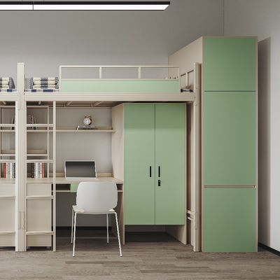 acheter Meubles d'école lit en haut et en bas enfants lit à chevet avec support de bureau personnalisé online manufacture