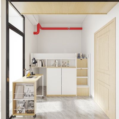 acheter Un lit en bois double avec garde-robe online manufacture