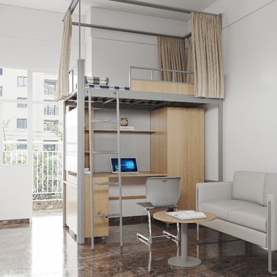 Acheter Le lit de l' appartement d' étudiant moderne avec rideau de lit et super intimité sous la table de soutien personnalisation lit online manufacture
