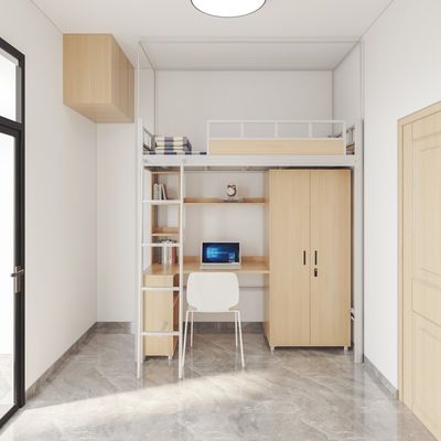 Acheter Conformément au design moderne avec le cadre de rideau de lit et le support de personnalisation rideau de lit du dortoir des étudiants sous la table de lit online manufacture