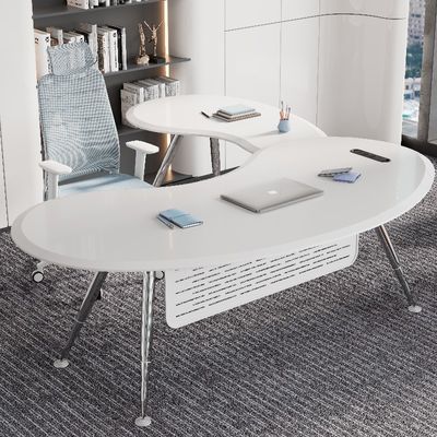 acheter Table de montagne blanche de neige et pieds en métal, personnel exécutif bureau moderne poste de travail bureau de soutien personnalisation online manufacture