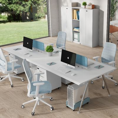 acheter Bureau de bureau pour 4 personnes Partition simple et moderne avec armoire de rangement online manufacture