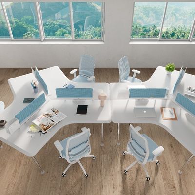 acheter Prise en charge de la personnalisation Minimaliste Moderne écran Diviseur Bureau Bureau Employé Bureau 6 places Extra épais sur mesure online manufacture