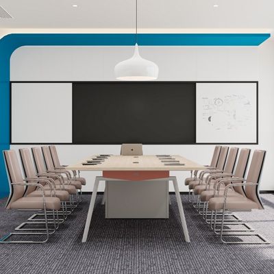 acheter Prise en charge de la personnalisation de la grande table de conférence 50 mm épaisseur supérieure avec prise de courant et boîte de câble online manufacture