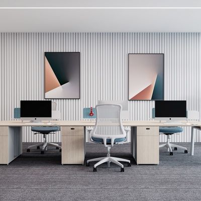 acheter Soutien à la personnalisation Meubles de bureau commerciaux Table du personnel pour deux ou quatre personnes avec écran séparé et armoires de dossiers online manufacture