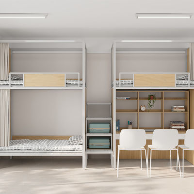 acheter Design moderne Lit en métal avec bureau Stabilité élevée Meubles Appartement Support personnalisation online manufacture