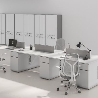 acheter Prise en charge de la personnalisation Bureau de bureau moderne pour quatre personnes Design contemporain Meubles de panneau MFC durables online manufacture
