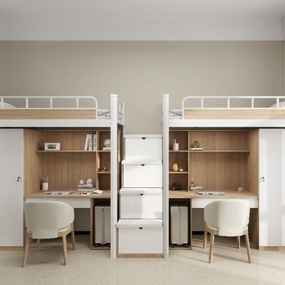 acheter Lit de chevet personnalisable avec échelle armoire et bureau d'étude pour dortoir online manufacture