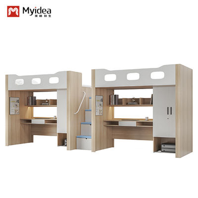 acheter Meubles de chambre à coucher Lit en métal avec bureau Support de poteau en bois personnalisé online manufacture
