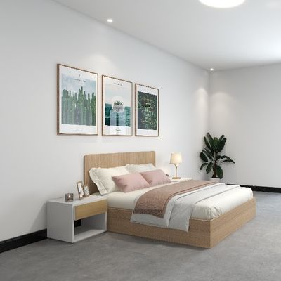 Acheter Prise en charge de la personnalisation Confortable Lit en bois minimaliste moderne cadre métallique sans matelas pour dortoir école appartement ou hôtel online manufacture