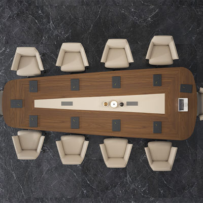 acheter Prise en charge de la personnalisation Table de réunion en bois irrégulière de style moderne de luxe avec couleur foncée pour le bureau à domicile École Hôtel Salle de réunion Matériau en acier online manufacture