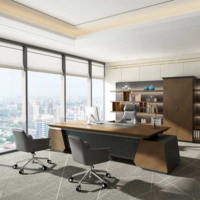 acheter Bureau de bureau moderne de luxe Boss Bureau en bois MDF en couleurs sombres Conception classique pour l'utilisation au bureau Prise en charge de la personnalisation online manufacture