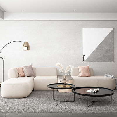 acheter Prise en charge de la personnalisation Nordic Minimalism Sofa Set pour bureau/chambre à coucher Innovative Arc Fabric pour l'appartement de vie traditionnel ou l'utilisation de la villa online manufacture