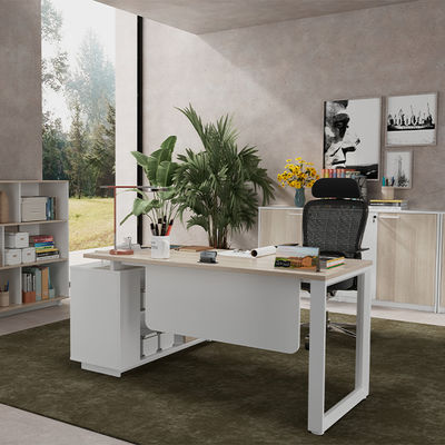 acheter Série Bureau Carré Pieds en acier personnalisation Grand patron Superviseur Bureau du gestionnaire Inclut des meubles de panneau de cabinet supplémentaires online manufacture