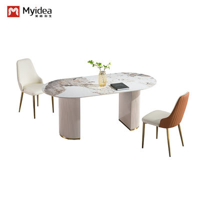 Acheter Prise en charge de la personnalisation de style italien lumière luxe Rock Slab table à manger et chaise pour usage domestique, petit appartement online manufacture