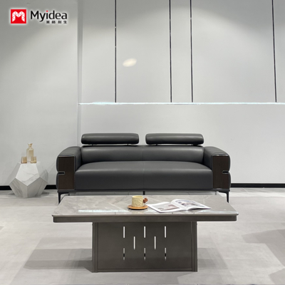 Office Sofa, Simple and Modern Business Office Sofa, Reception Area Leather Sofa Set for Guests and Talks