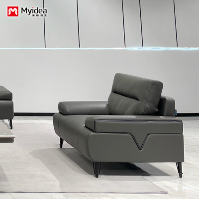 Modern Office Furniture Hotel Lobby CEO Room Reception Leather Office Sofa Set