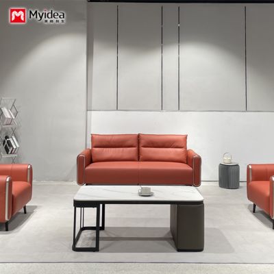 acheter Ensemble de canapés de bureau modernes et luxueux en cuir, réception d'affaires, mobilier d'entreprise, patron, école, hôtel, canapé de bureau online manufacture