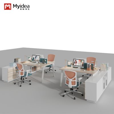acheter Bureau du personnel de l'usine de mobilier de bureau de Foshan face à deux personnes avec armoire, bureau verrouillable, bureau d'ordinateur de style écran online manufacture