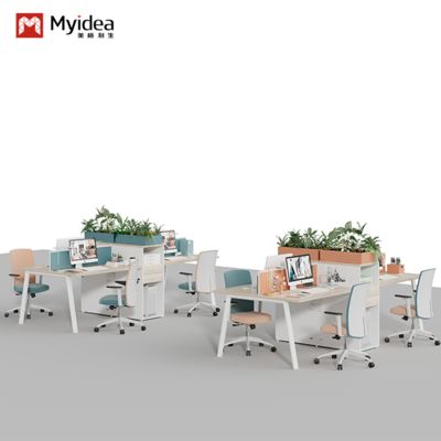 acheter Bureau de personnel avec armoire de rangement face à deux personnes, mobilier de bureau populaire de Foshan, écran de bureau, poste de travail du personnel online manufacture