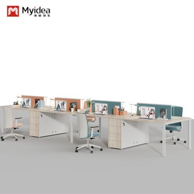 acheter Deux personnes face à face, Quatre personnes, Bureau de bureau avec tiroirs, Bureau du personnel de l'entreprise avec écran de bureau, Bureau du personnel, Bureau d'ordinateur online manufacture