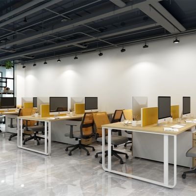 Two Person, Four Person Company Employee Desk and Drawers, Large Capacity Storage Desk, Computer Desk