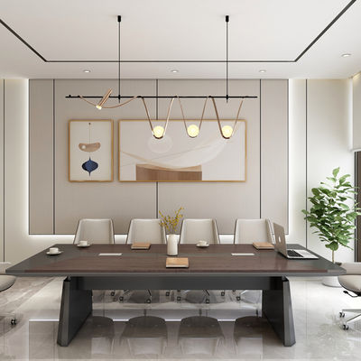acheter Minimalisme nordique avancé, réception d'affaires avec longue table haut de gamme, table de négociation au design moderne, table de conférence de bureau online manufacture