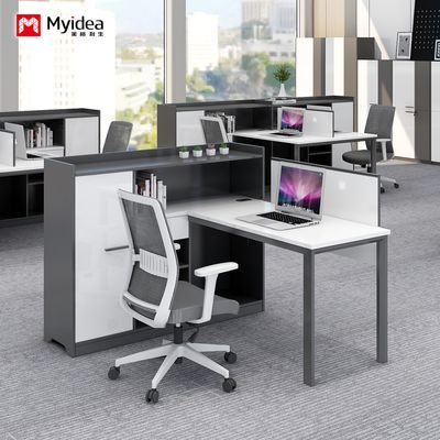 acheter Bureau de bureau minimaliste moderne en forme de L pour le stockage, bureau d'ordinateur pratique, bureau d'écran à un seul côté du personnel online manufacture