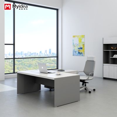 acheter Bureau de bureau avec processus de peinture blanche personnalisée, bureau de direction moderne et à la mode, mobilier de bureau, bureau d'ordinateur online manufacture
