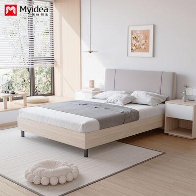 customization Single Soft and Comfortable Apartment Bed Board with Charging Port Convenient Single Bed Simple Homestay Bed