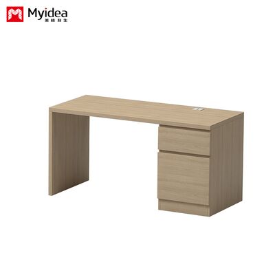 Acheter Table de bureau en bois sur mesure avec tiroirs latéraux pour une seule occupation, bureau avec poste de travail à prise online manufacture