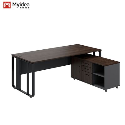 acheter Un bureau de chef de luxe contemporain avec des jambes en acier et un sous-armoire de stockage pour un immeuble de bureaux online manufacture