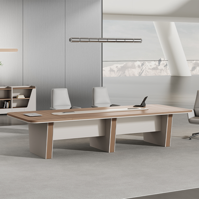 acheter Table de conférence courbe revêtue en PVC avec rails d'alimentation et boîte en fil de fer ️ Finition peinte, bureau de salle de réunion moderne online manufacture
