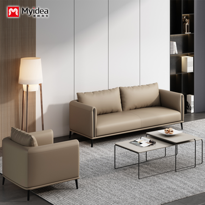 acheter Sofa de bureau moderne, réception moderne, réception d'affaires, négociation, espace de loisirs, canapé en cuir, combinaison de table basse online manufacture