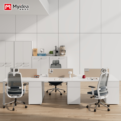 acheter Des bureaux de poste de travail en bois modernes avec un espace de rangement face à face online manufacture