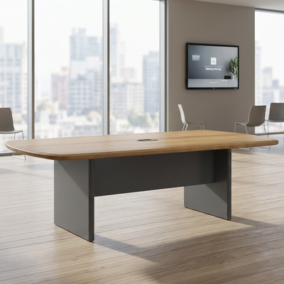 acheter Processus de revêtement par film en PVC Table de conférence écologique moderne avec câblage flexible Meubles de bureau 8 places online manufacture