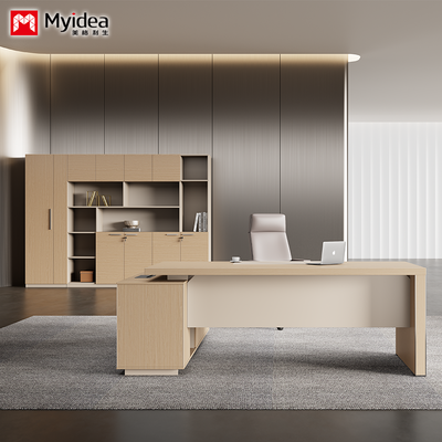 acheter Bureau de superviseur de couleur claire, bureau d'écriture pour une seule personne avec bureau principal, bureau d'ordinateur online manufacture