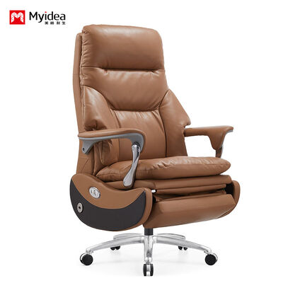 Acheter Chaise en cuir de massage électrique de luxe ️ Fabriquée avec du cuir haut de gamme et de la mousse de haute densité pour un confort durable, système de massage intégré et accoudoirs élégants en alliage d'aluminium pour un look exécutif moderne online manufacture