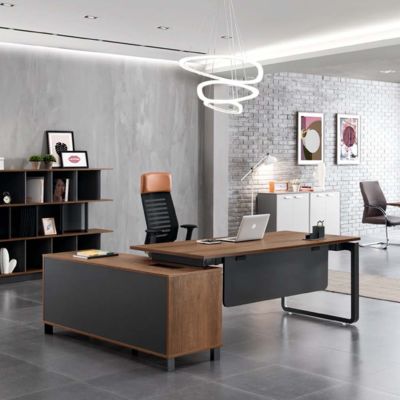 Personnalisation Élégant Bureau Moderne pour une Personne avec Grand Plateau pour Poste de Travail Informatique de Chef