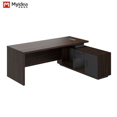 Cabinet de stockage de bureau d'ordinateur exécutif Conception de panneau en bois moderne Construction durable écologique Assemblage requis