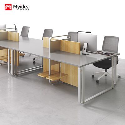 Bureau de bureau, poste de travail du personnel, écran minimaliste moderne, combinaison de bureau et de chaise pour 4 personnes et 6 personnes