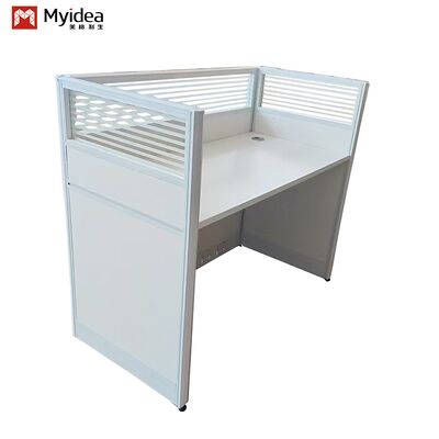 Bureaux de bureau en bois modernes avec écran de verre pour les bureaux